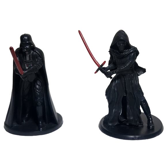 Star Wars PVC 4" Collectible Figures Darth Vader & Kylo Ren Disney Pre-owned - Picture 1 of 6